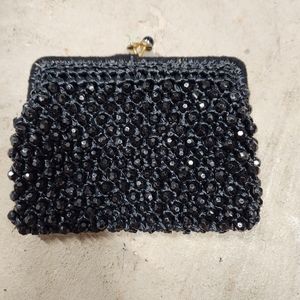 Vintage black clutch purse